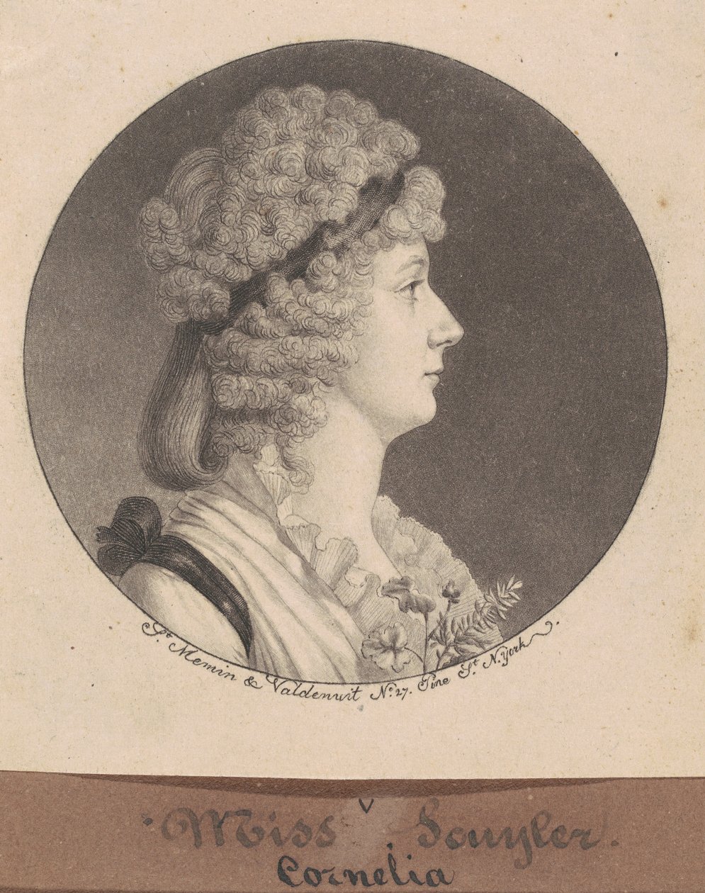 Cornelia Schuyler Morton by Charles B. J. Févret de Saint Mémin