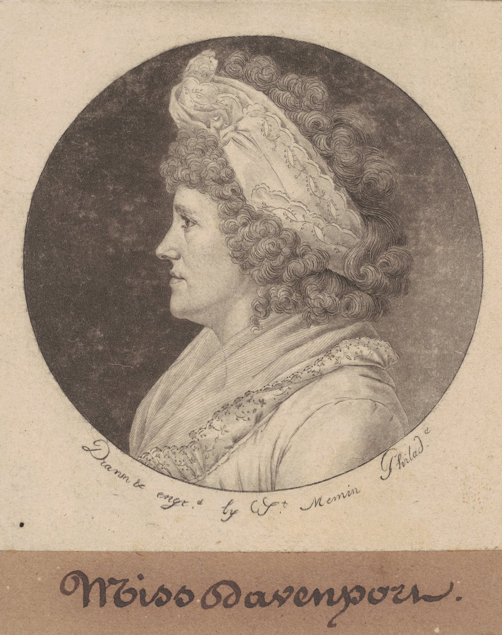 Debby Davenport by Charles B. J. Févret de Saint Mémin