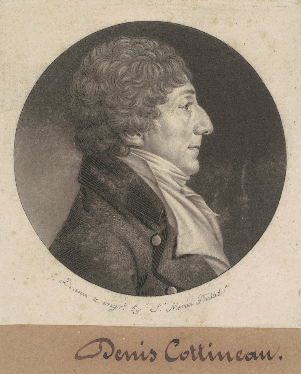 Dennis Nicholas Cottineau by Charles B. J. Févret de Saint Mémin