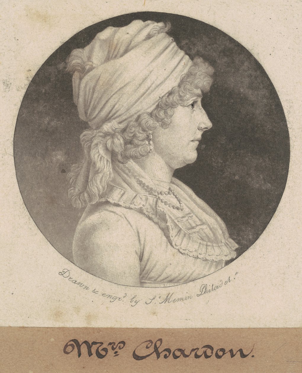 Eleanor Rawle Chardon by Charles B. J. Févret de Saint Mémin