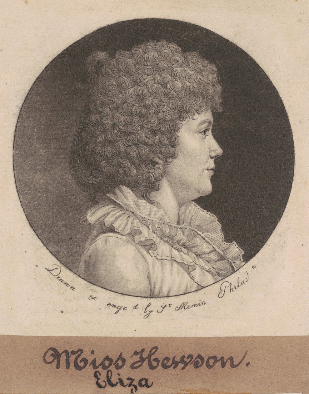 Eliza Hewson by Charles B. J. Févret de Saint Mémin