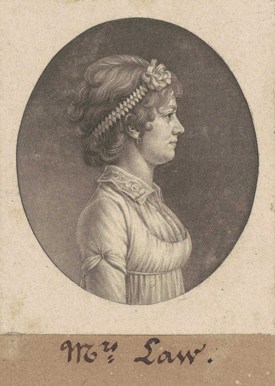 Elizabeth Parke Custis Law by Charles B. J. Févret de Saint Mémin