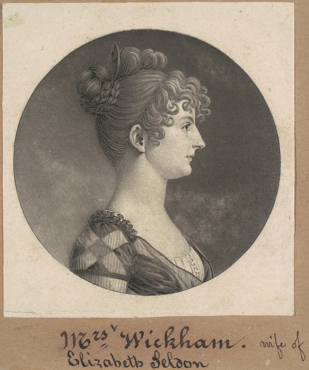 Elizabeth Selden McClurg Wickham by Charles B. J. Févret de Saint Mémin