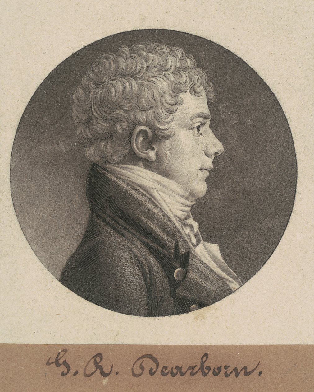George Raleigh Dearborn by Charles B. J. Févret de Saint Mémin