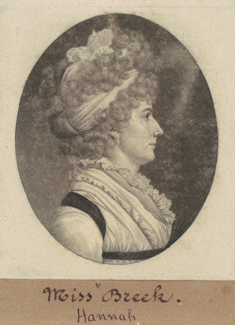 Hannah Breck by Charles B. J. Févret de Saint Mémin