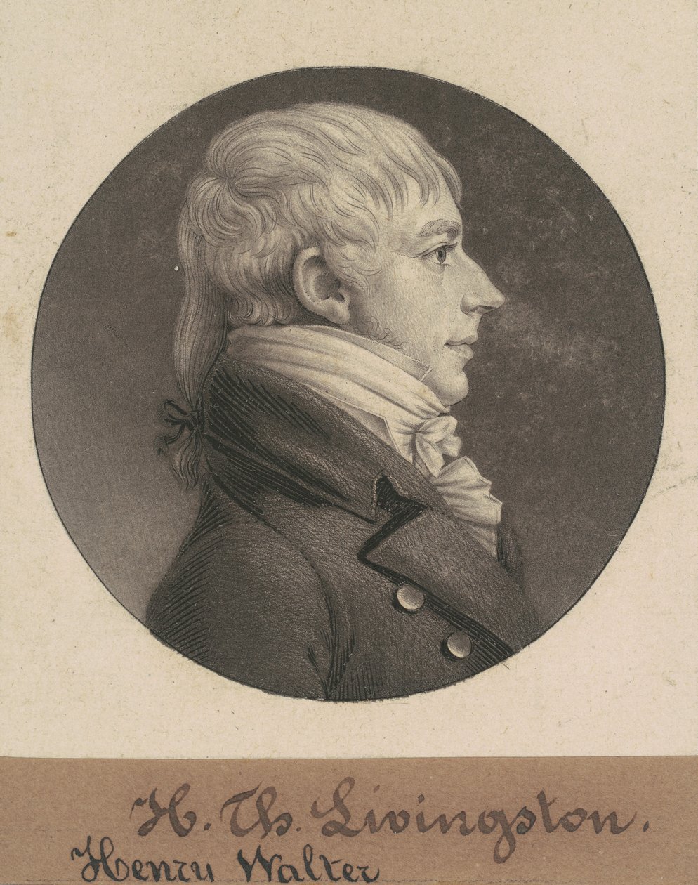 Henry Walter Livingston by Charles B. J. Févret de Saint Mémin