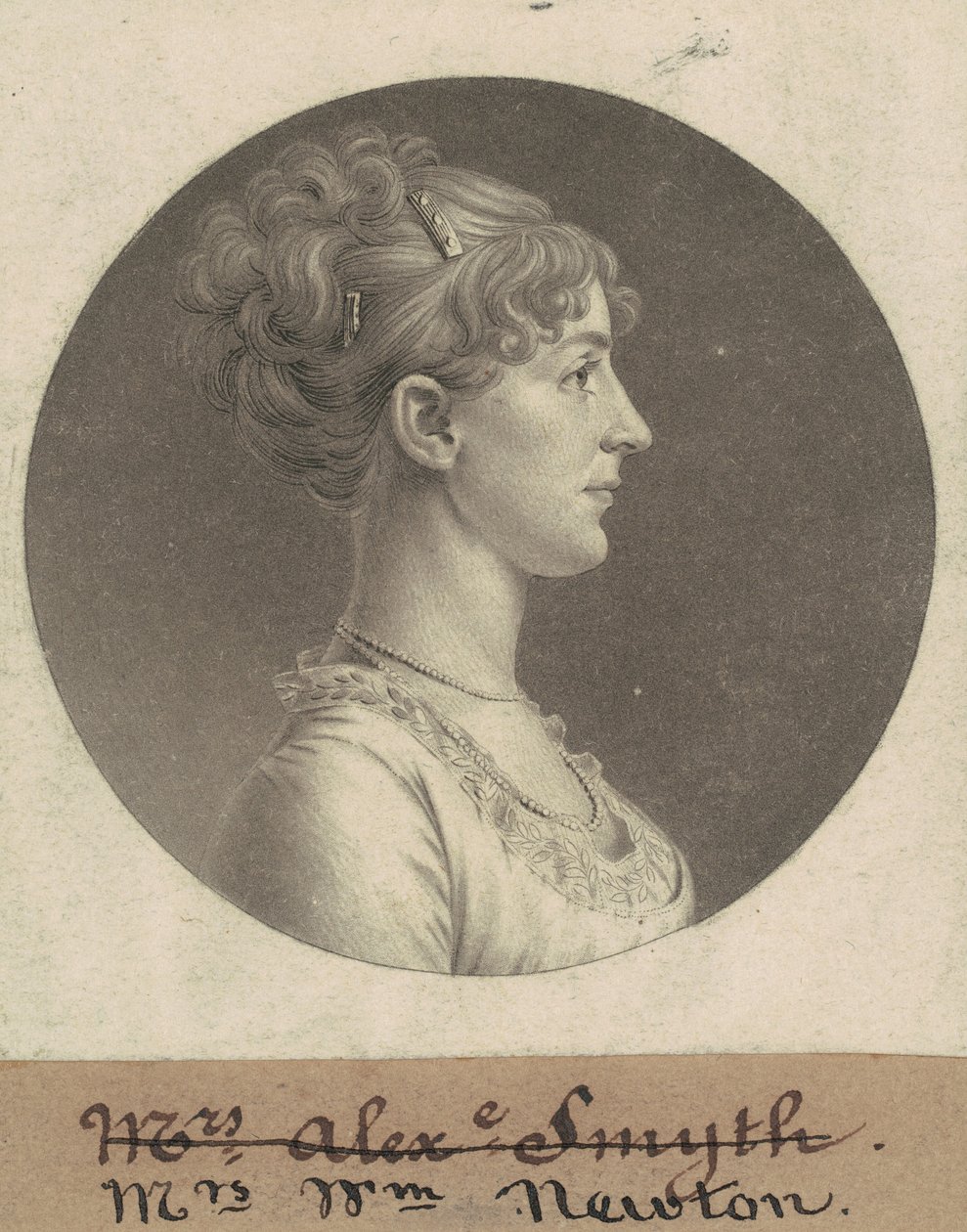 Jane Barr Stuart Newton by Charles B. J. Févret de Saint Mémin