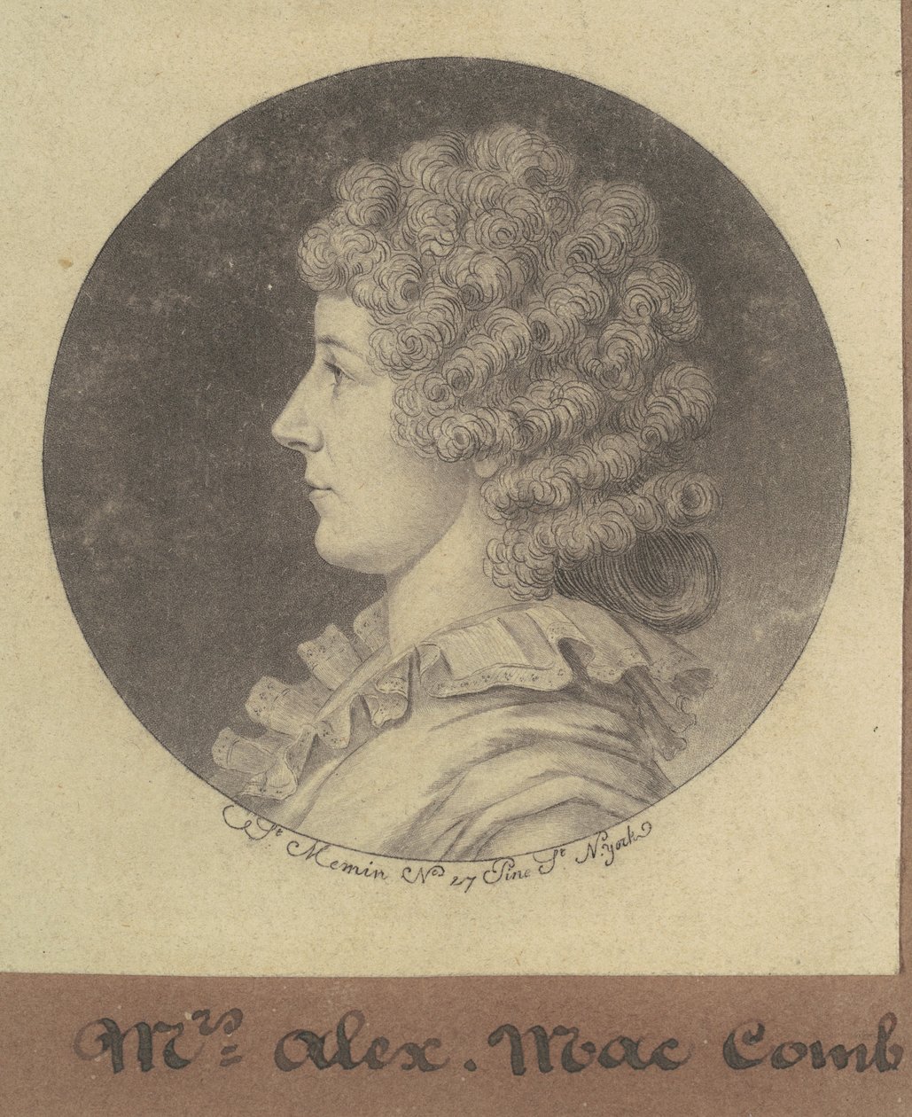 Janette Marshall Macomb by Charles B. J. Févret de Saint Mémin