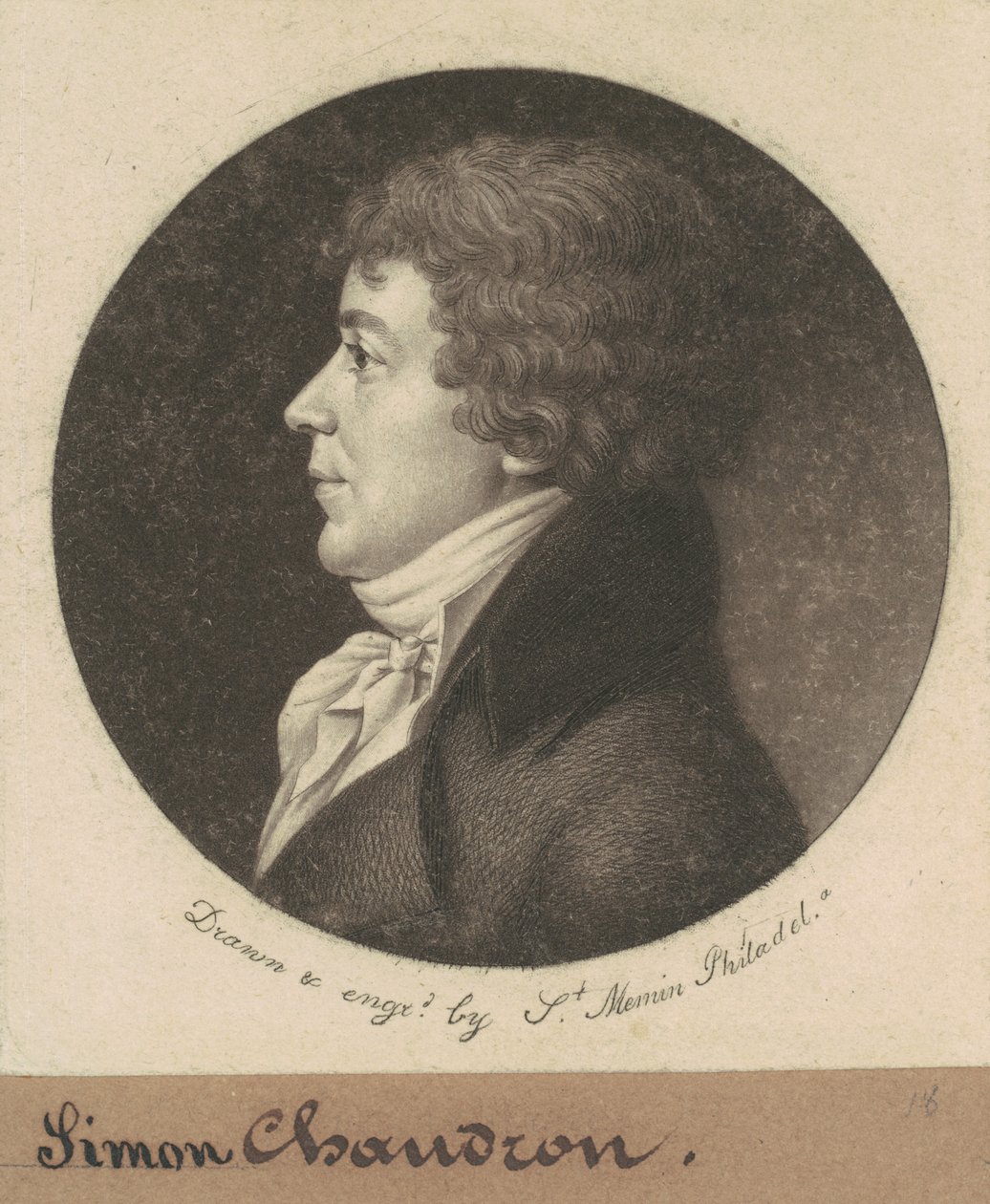 Jean Simon Chaudron by Charles B. J. Févret de Saint Mémin