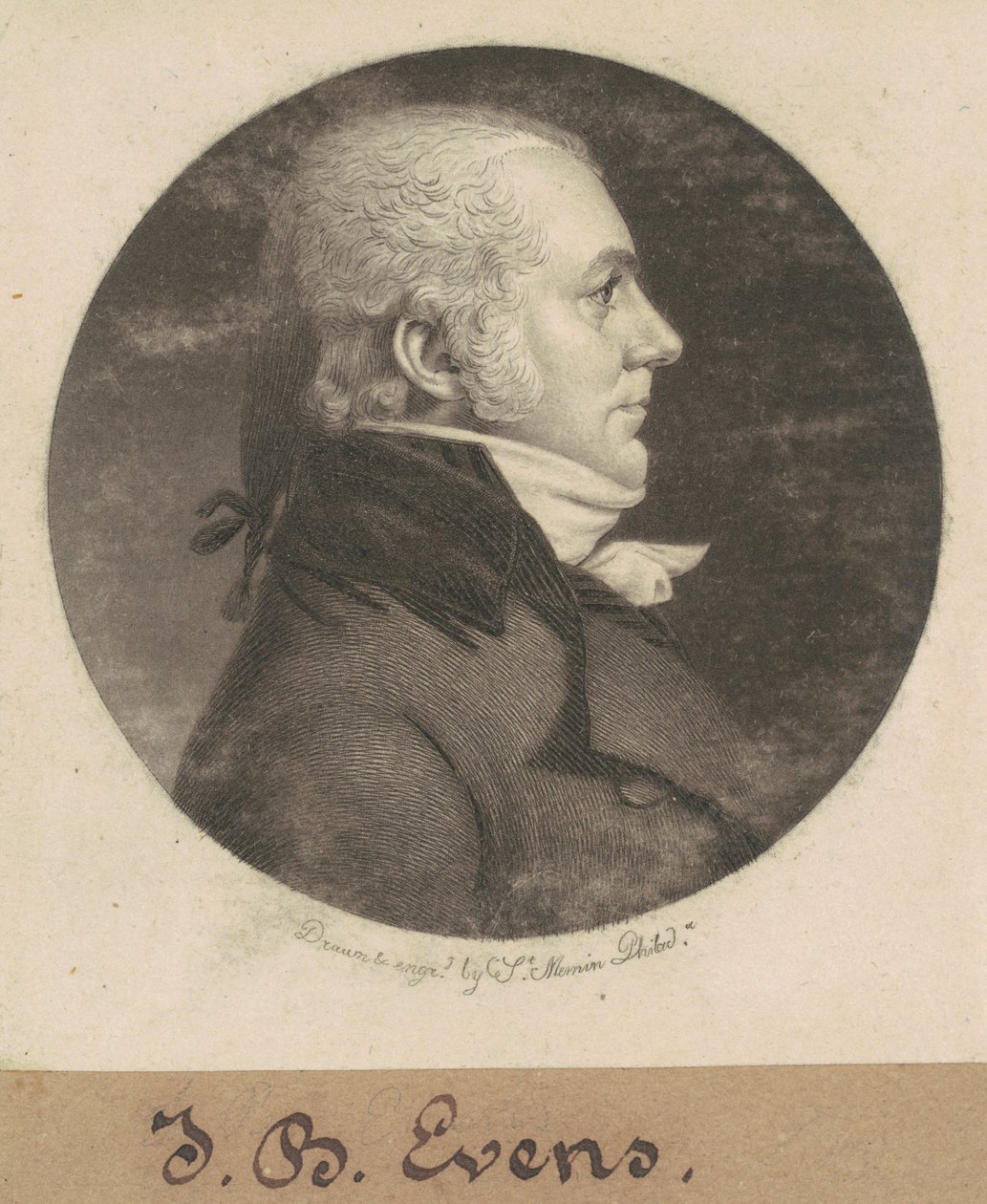 John B. Evens by Charles B. J. Févret de Saint Mémin