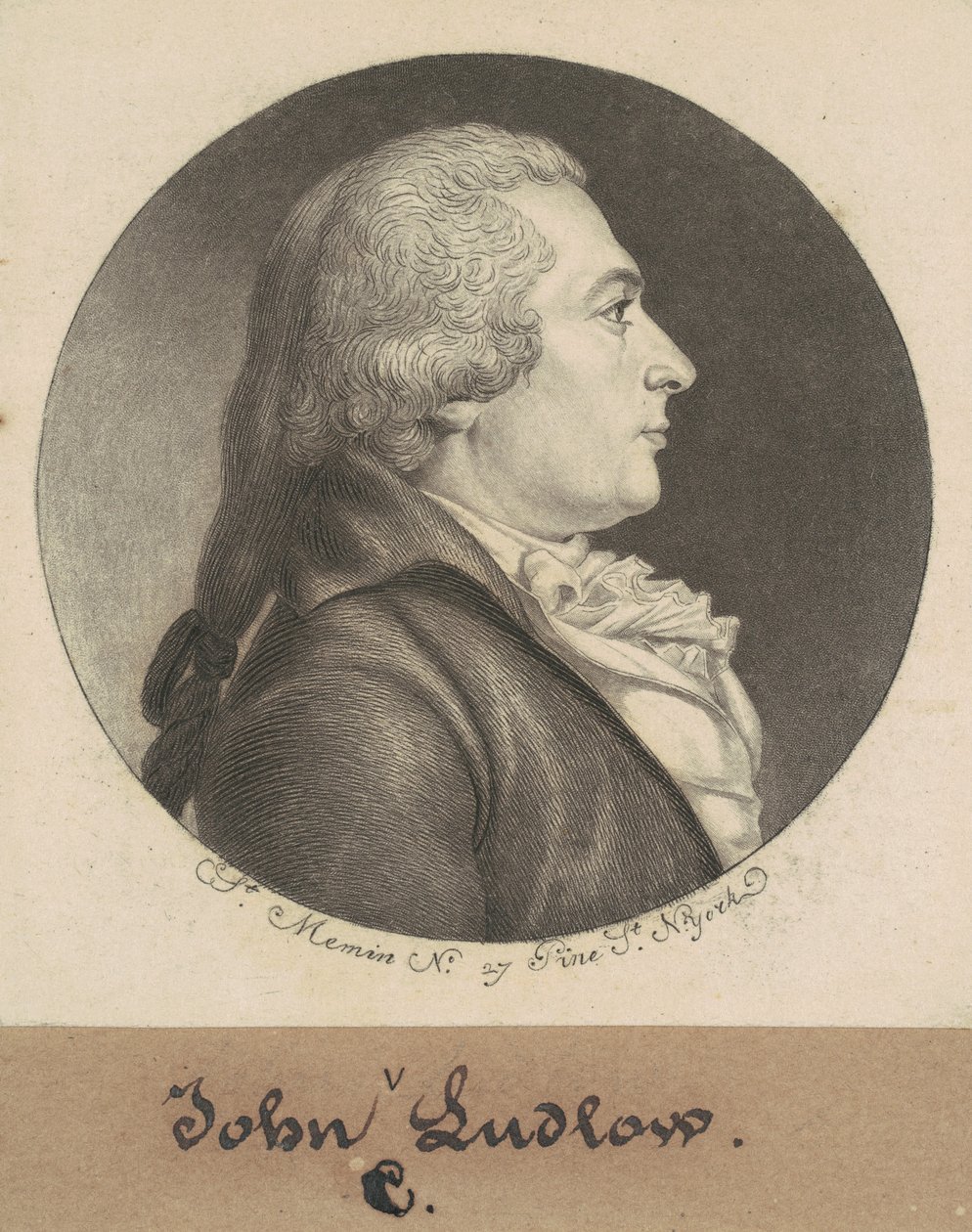 John Crooke Ludlow by Charles B. J. Févret de Saint Mémin