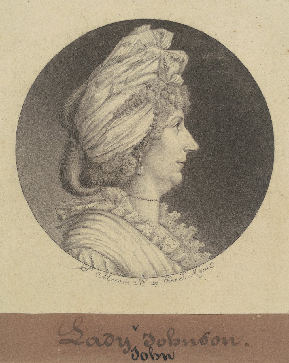 Lady Mary Watts Johnson by Charles B. J. Févret de Saint Mémin