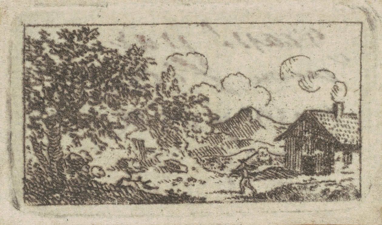 Landscape with House by Charles B. J. Févret de Saint Mémin