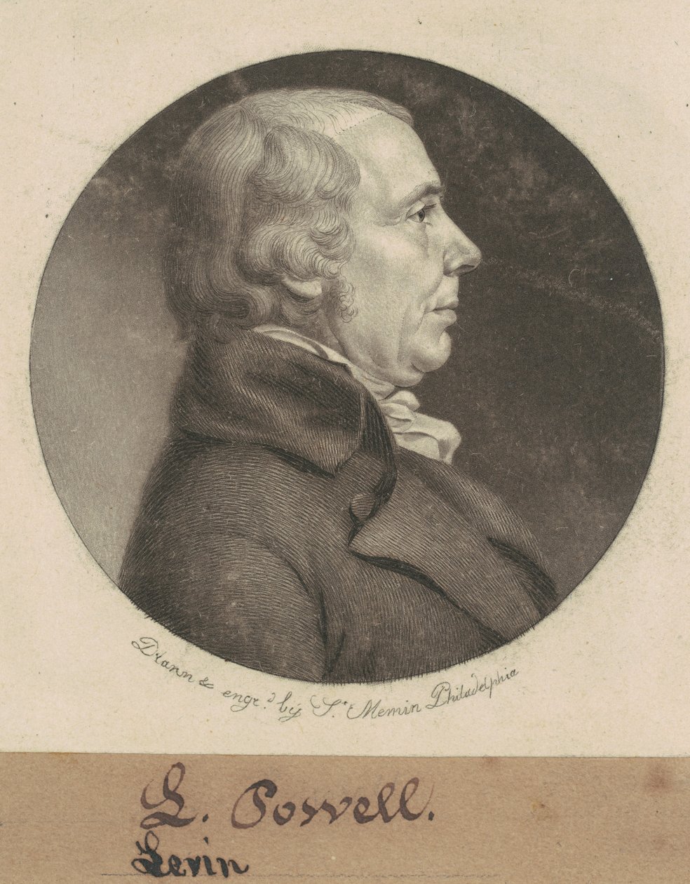 Leven Powell by Charles B. J. Févret de Saint Mémin