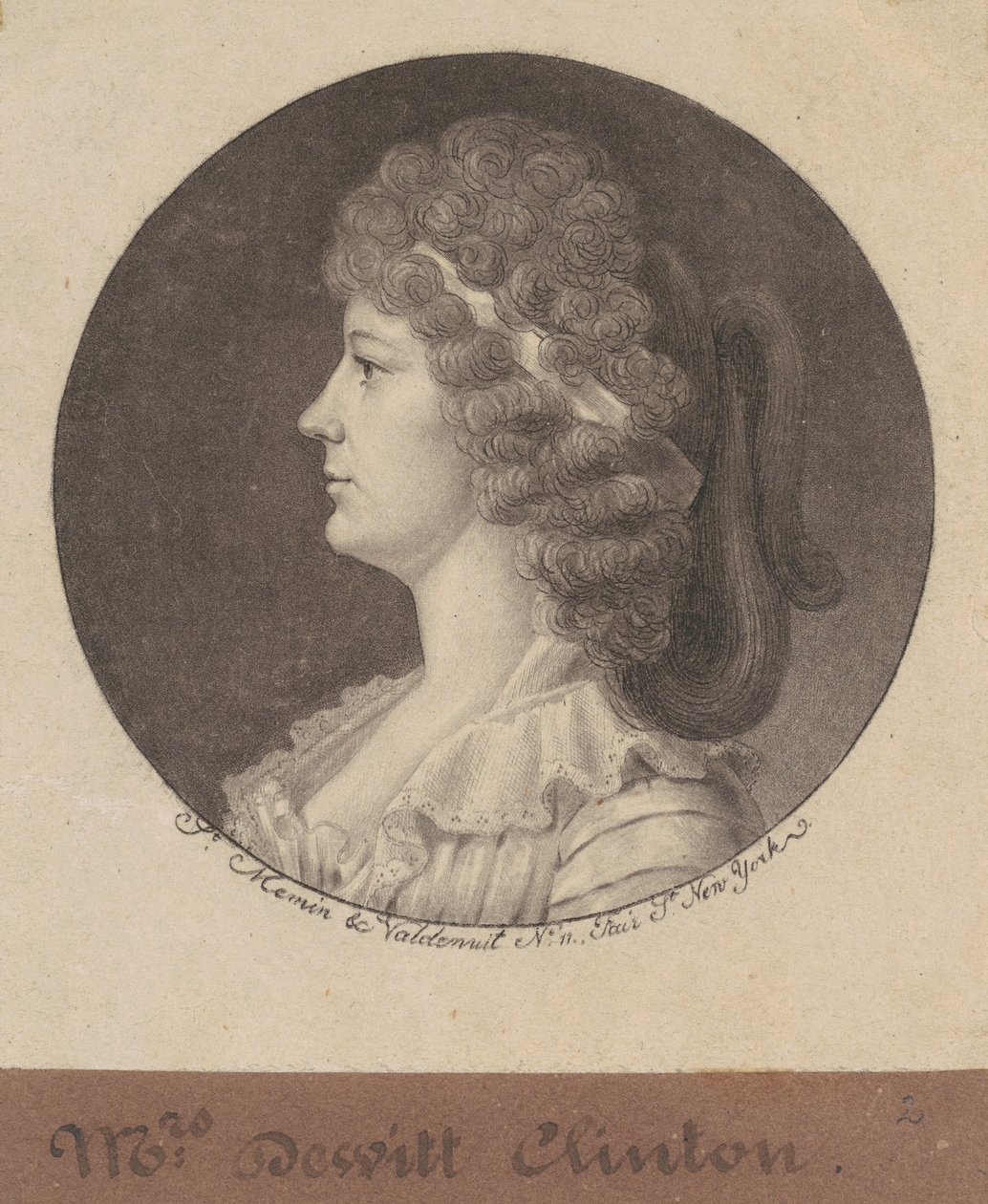 Maria Franklin Clinton by Charles B. J. Févret de Saint Mémin