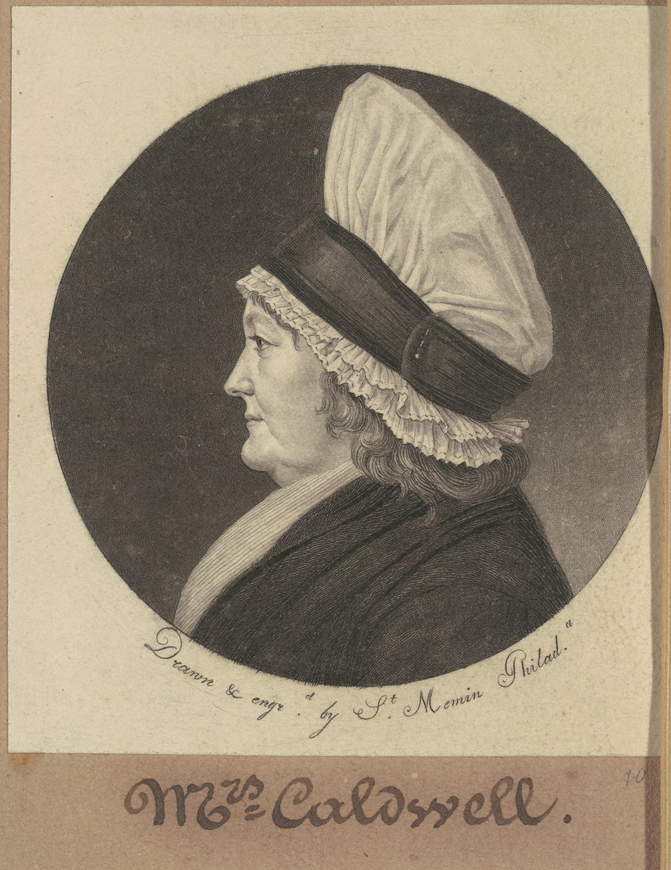 Martha Round Caldwell by Charles B. J. Févret de Saint Mémin