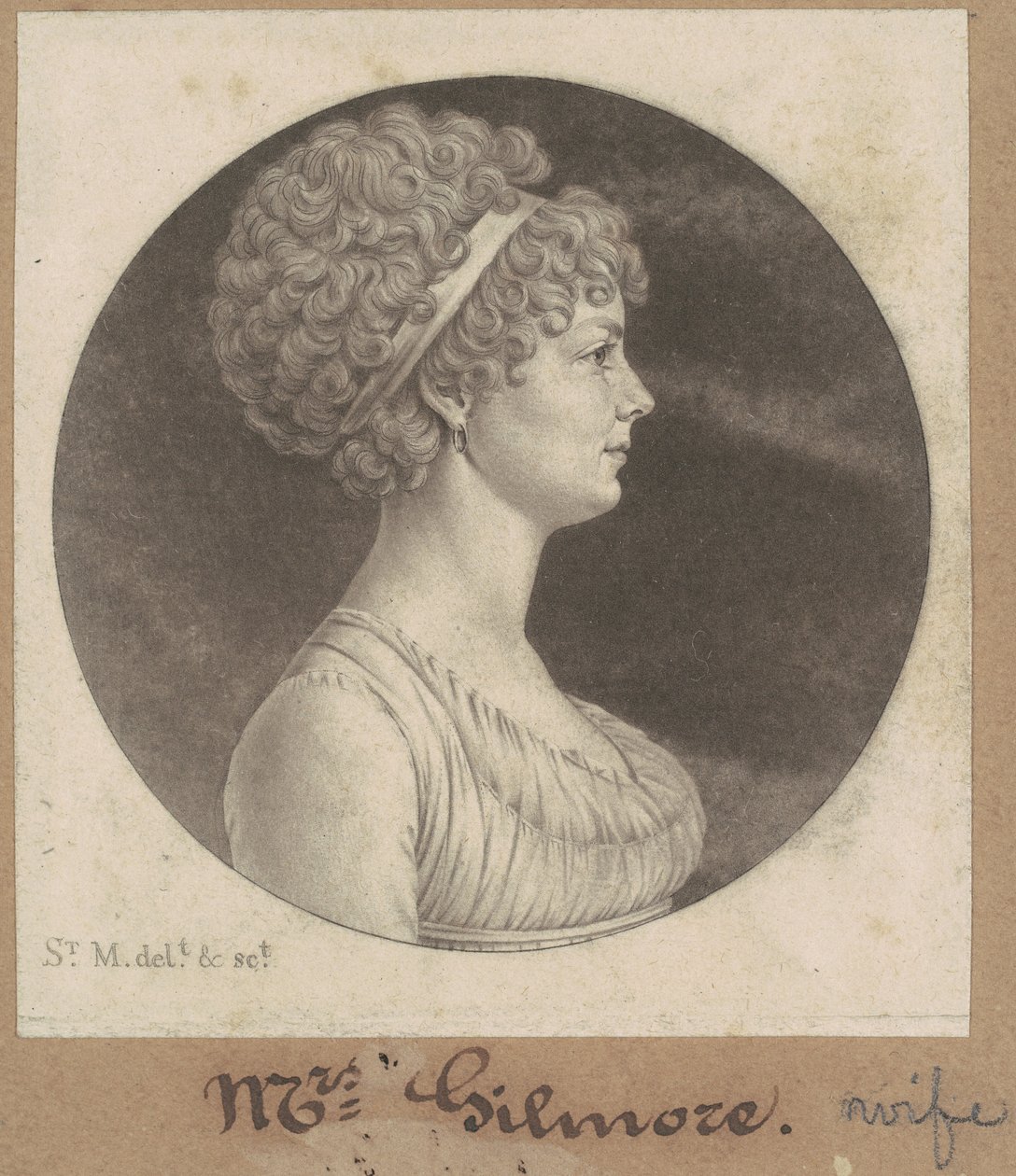 Mary Ann Smith Gilmor by Charles B. J. Févret de Saint Mémin