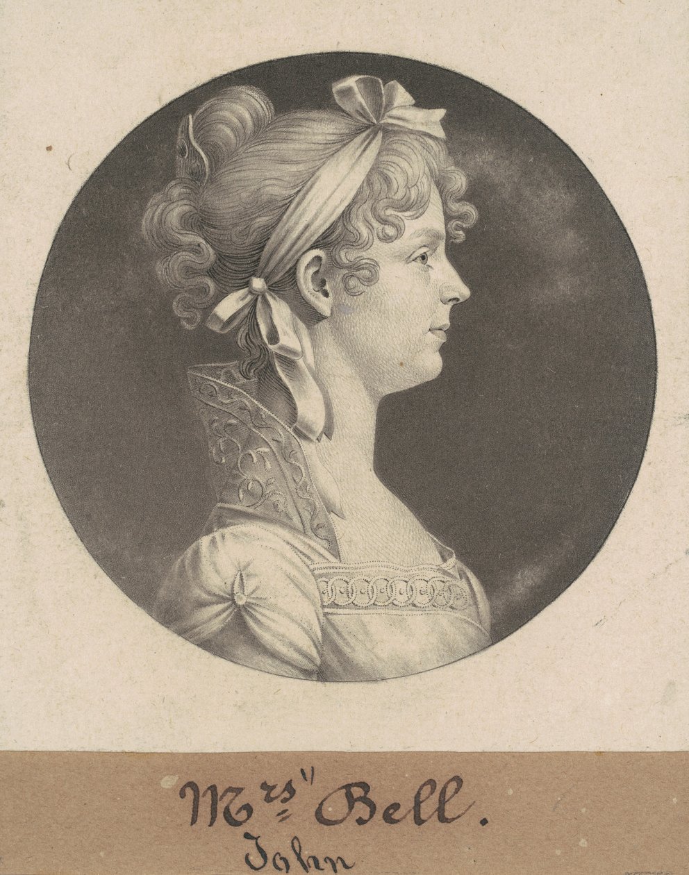 Mary Ann Walker Bell by Charles B. J. Févret de Saint Mémin