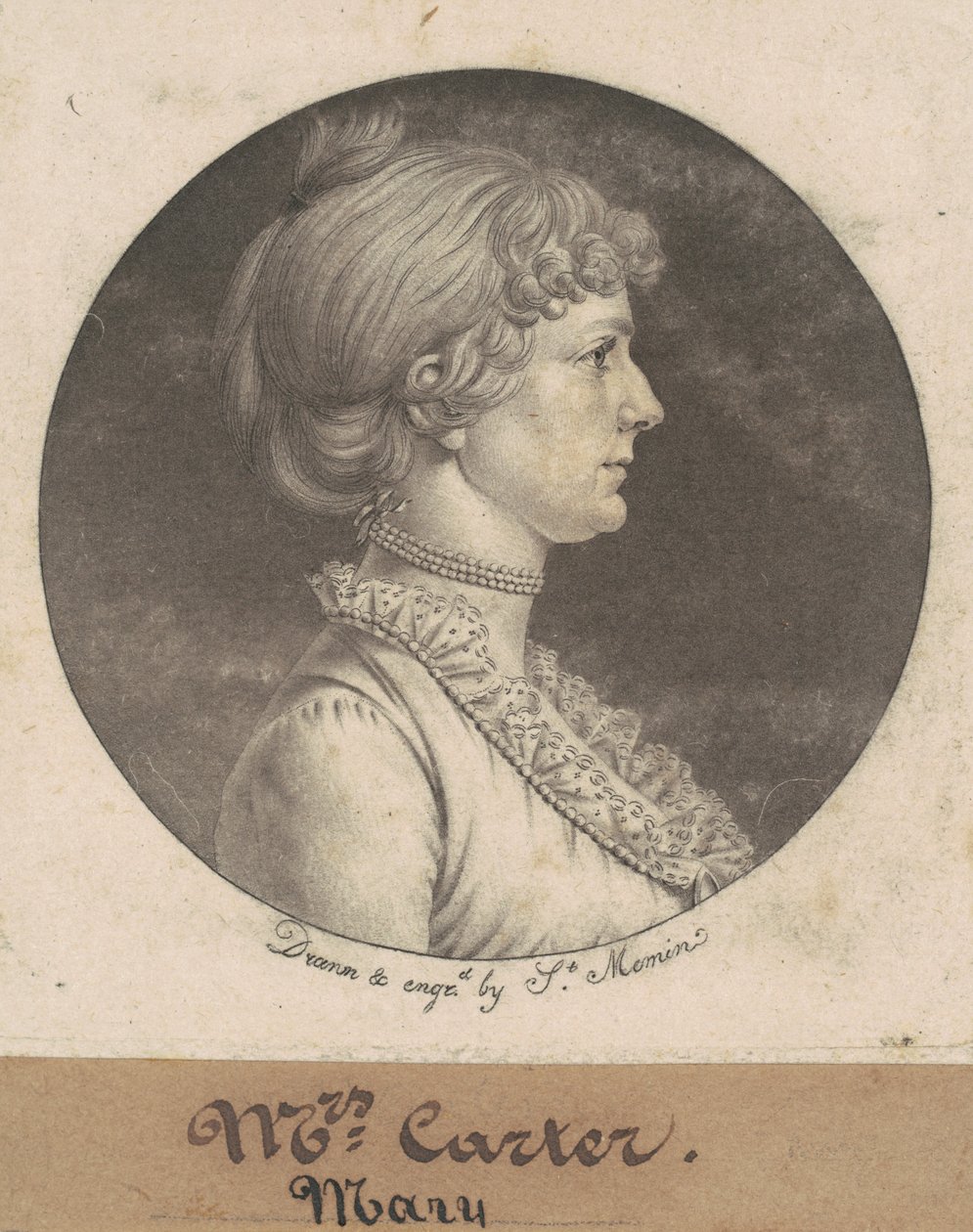 Mary Nelson Carter by Charles B. J. Févret de Saint Mémin