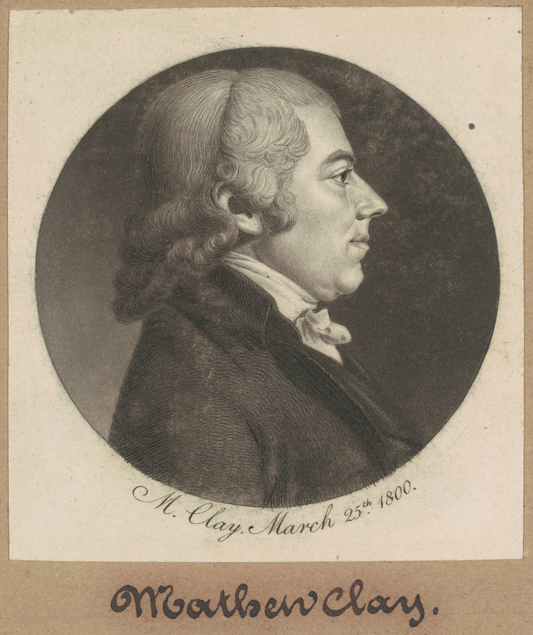 Matthew Clay by Charles B. J. Févret de Saint Mémin