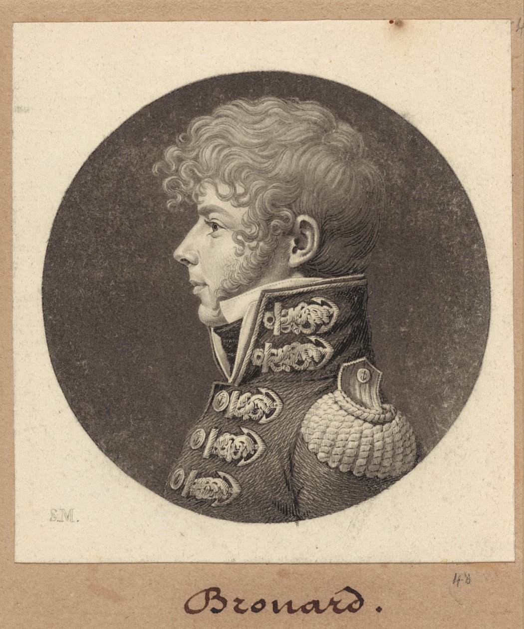 Michel Angélique Brouard by Charles B. J. Févret de Saint Mémin