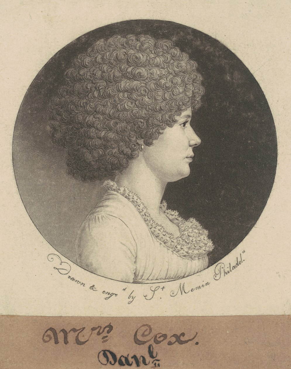Mrs. Cox by Charles B. J. Févret de Saint Mémin