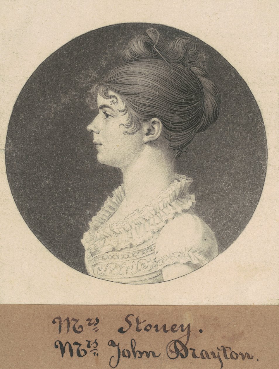 Mrs. William Drayton by Charles B. J. Févret de Saint Mémin