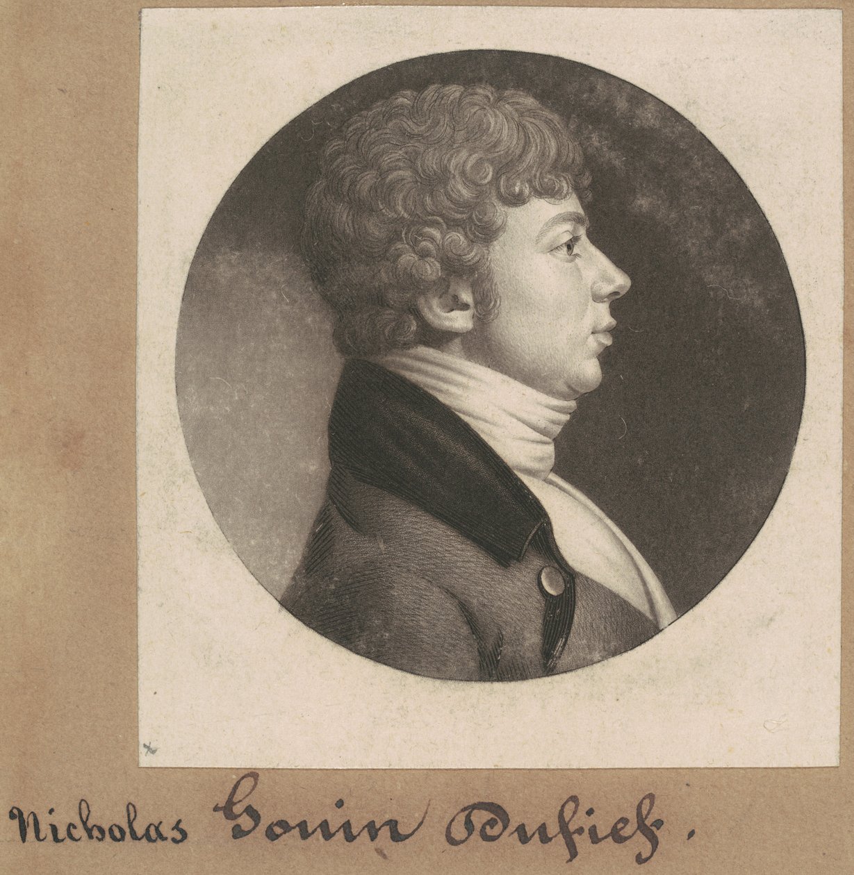 Nicholas Gouin Dufief by Charles B. J. Févret de Saint Mémin