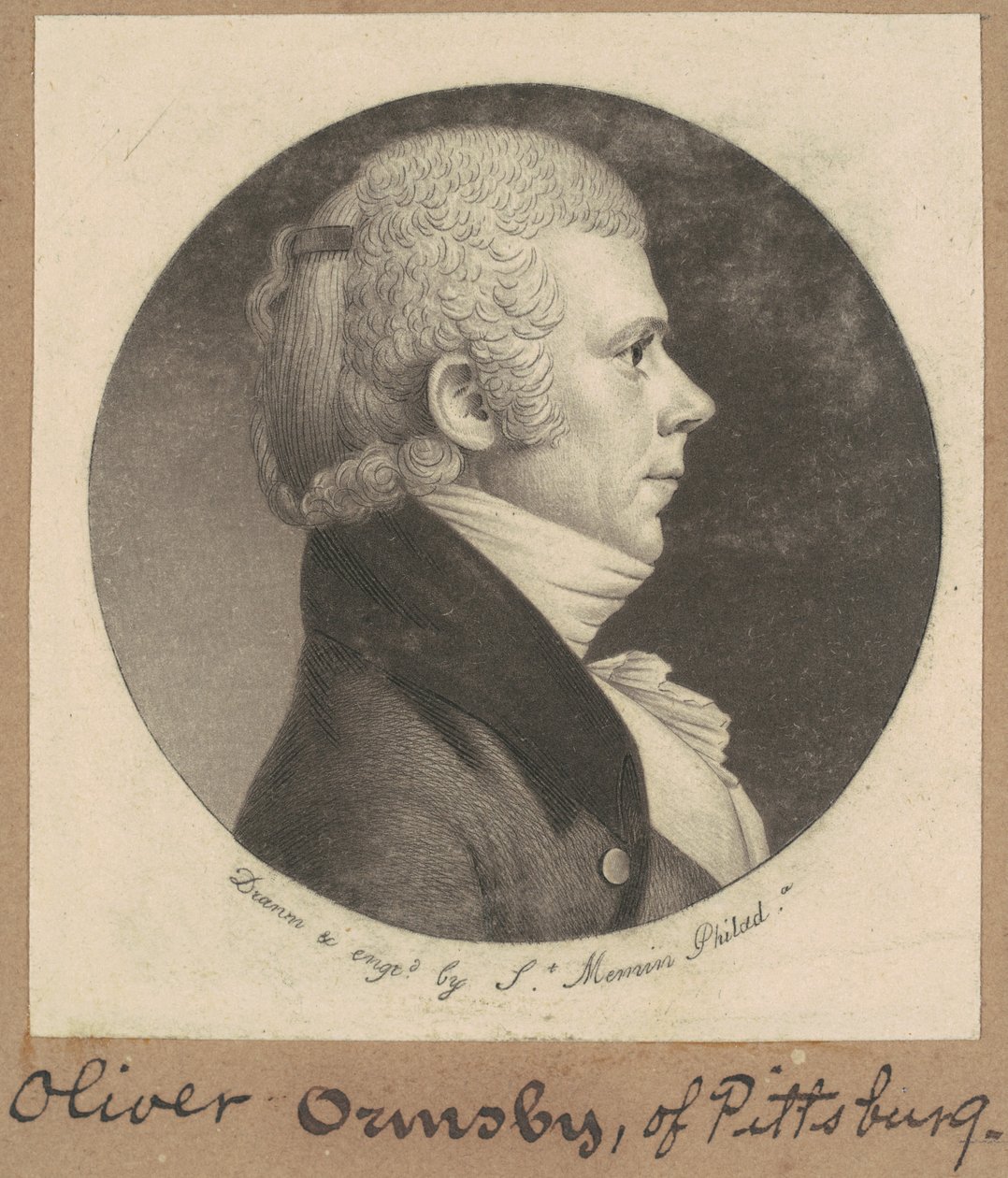 Oliver Ormsby by Charles B. J. Févret de Saint Mémin