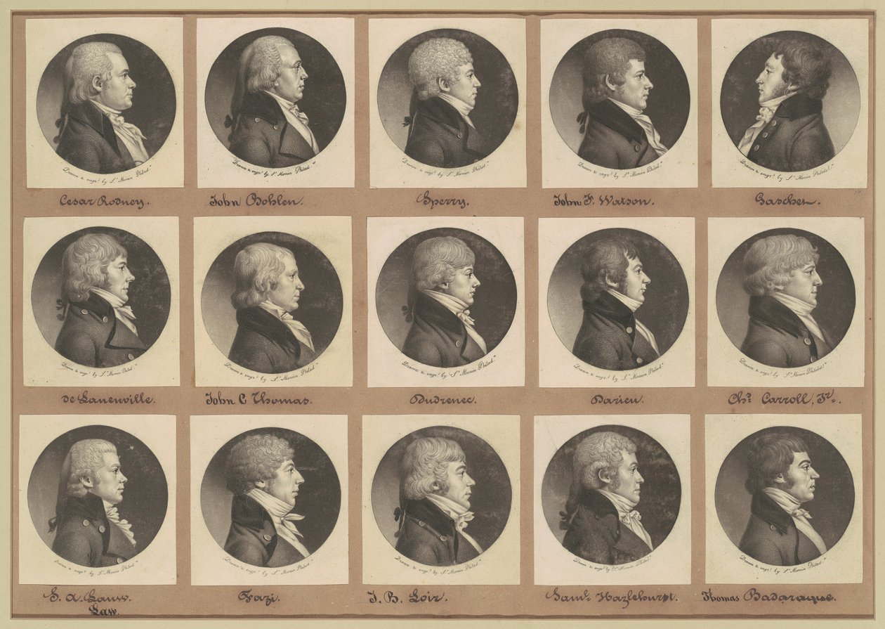 Saint-Mémin Collection of Portraits, Group 14 by Charles B. J. Févret de Saint Mémin
