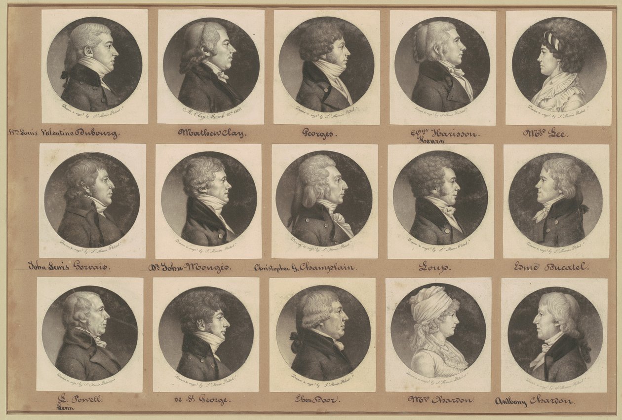Saint-Mémin Collection of Portraits, Group 15 by Charles B. J. Févret de Saint Mémin