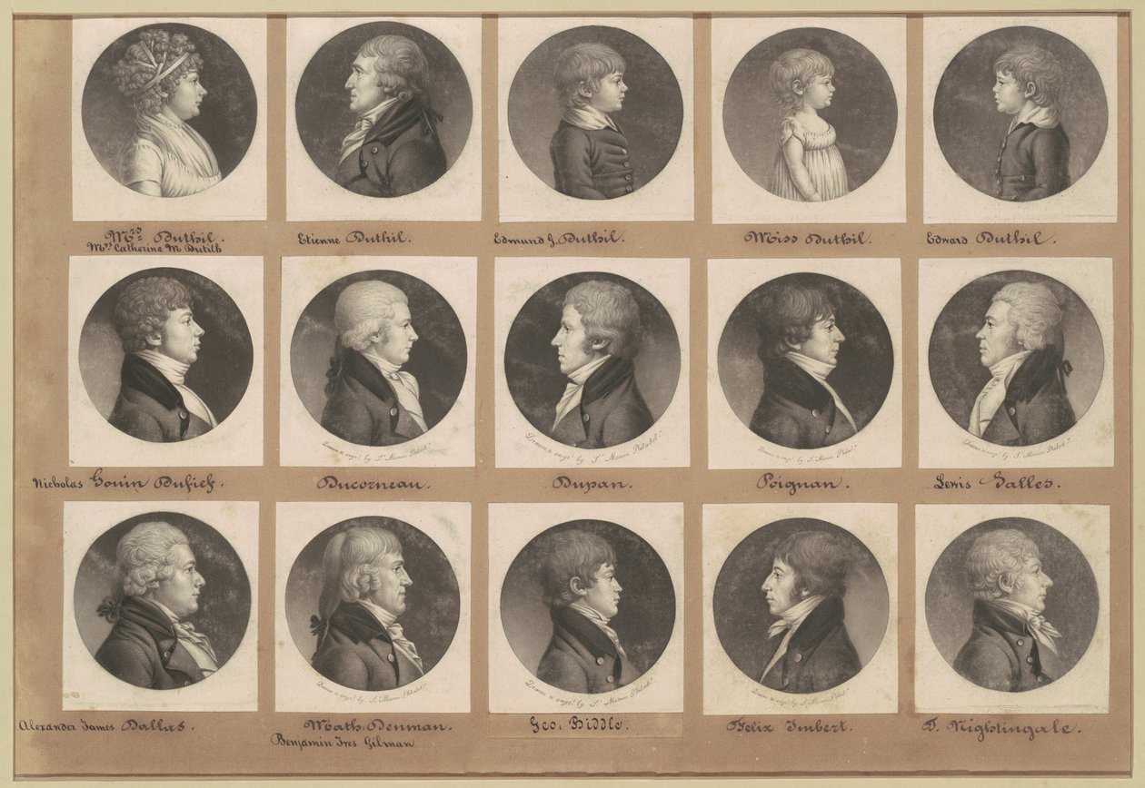 Saint-Mémin Collection of Portraits, Group 19 by Charles B. J. Févret de Saint Mémin