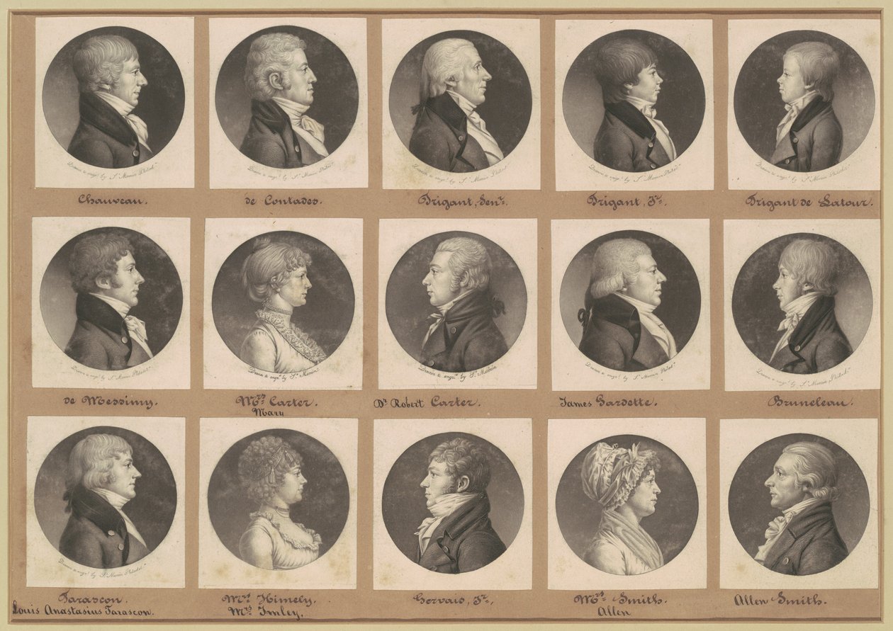 Saint-Mémin Collection of Portraits, Group 20 by Charles B. J. Févret de Saint Mémin
