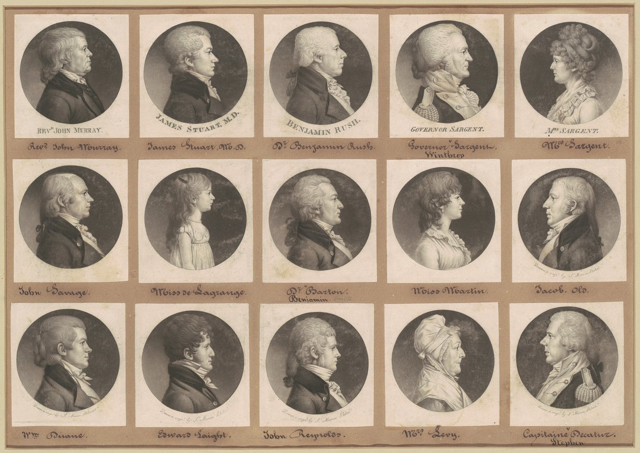 Saint-Mémin Collection of Portraits, Group 24 by Charles B. J. Févret de Saint Mémin