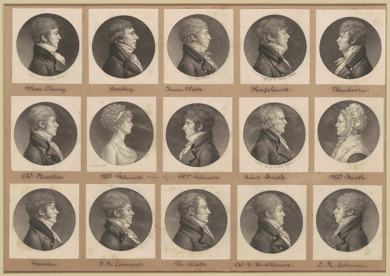 Saint-Mémin Collection of Portraits, Group 25 by Charles B. J. Févret de Saint Mémin