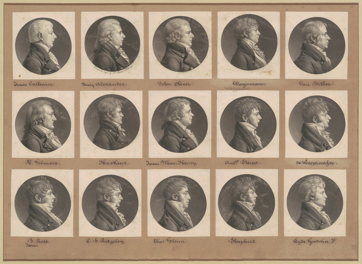 Saint-Mémin Collection of Portraits, Group 26 by Charles B. J. Févret de Saint Mémin