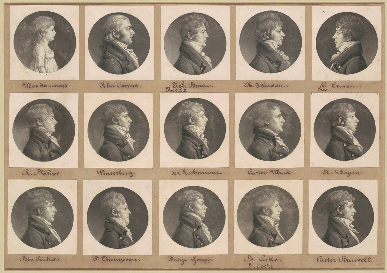 Saint-Mémin Collection of Portraits, Group 30 by Charles B. J. Févret de Saint Mémin