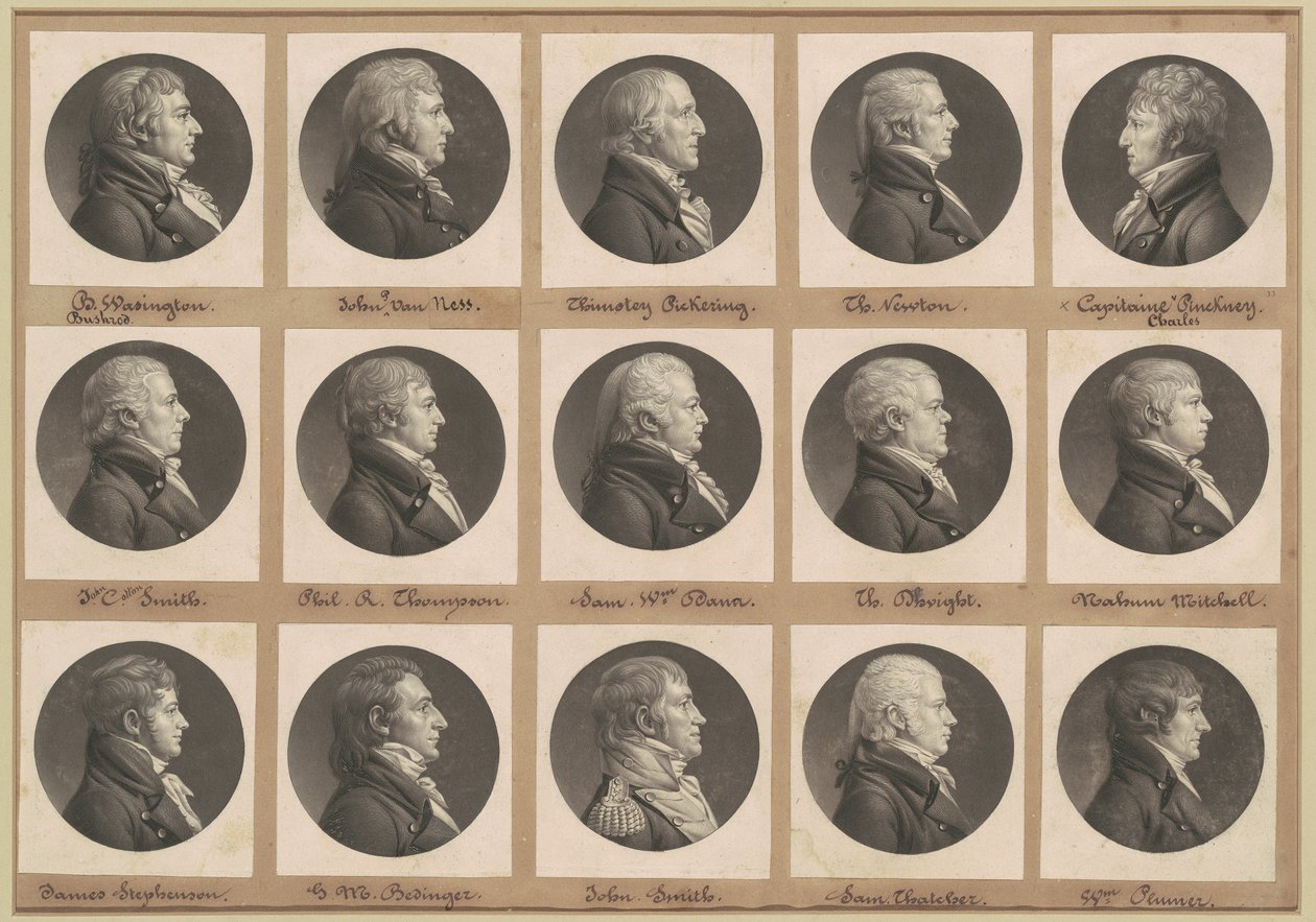 Saint-Mémin Collection of Portraits, Group 33 by Charles B. J. Févret de Saint Mémin