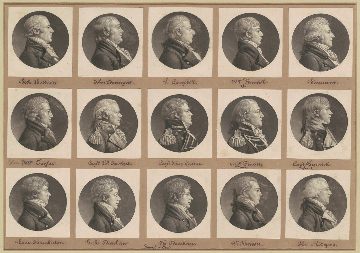 Saint-Mémin Collection of Portraits, Group 34 by Charles B. J. Févret de Saint Mémin