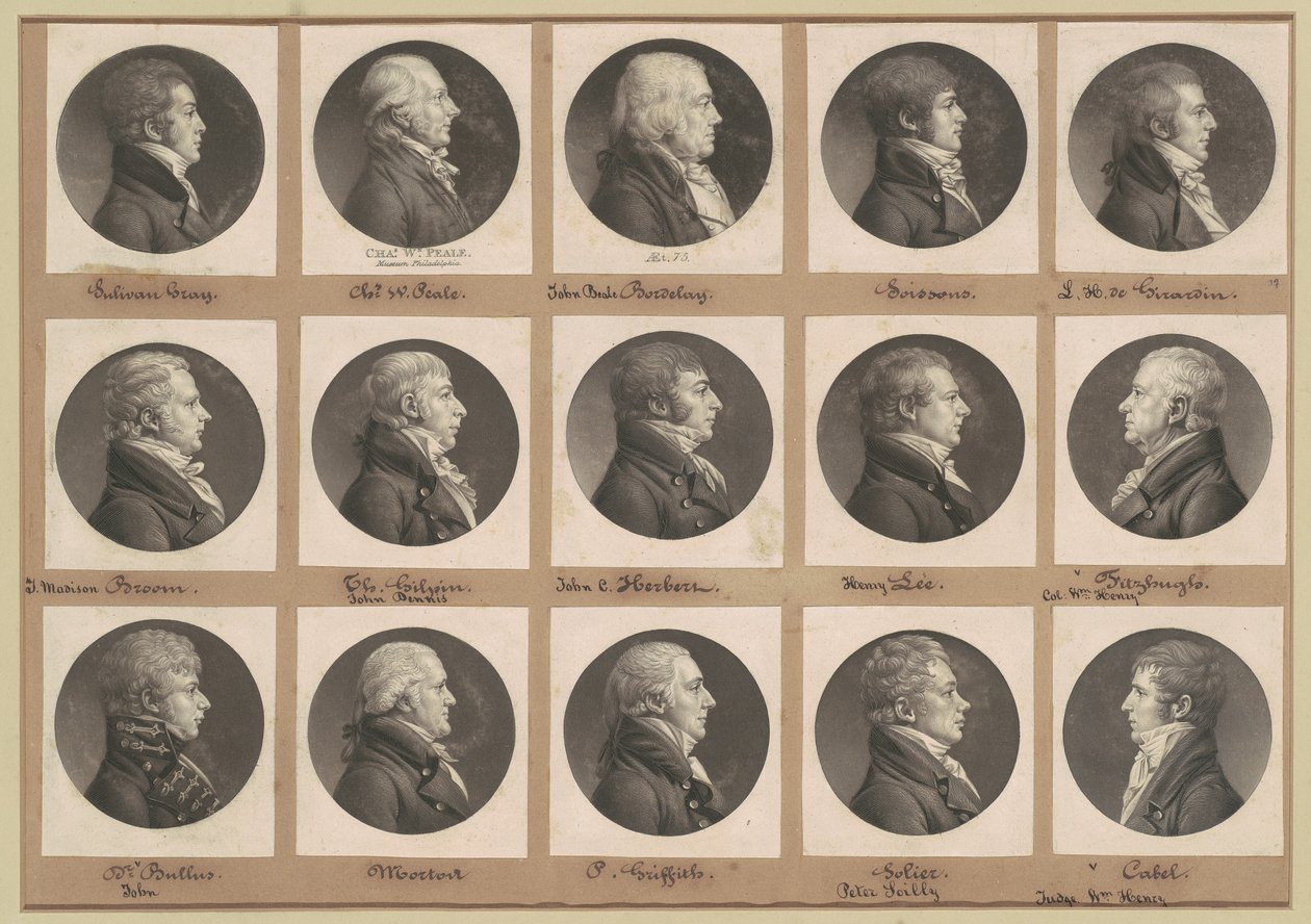 Saint-Mémin Collection of Portraits, Group 37 by Charles B. J. Févret de Saint Mémin