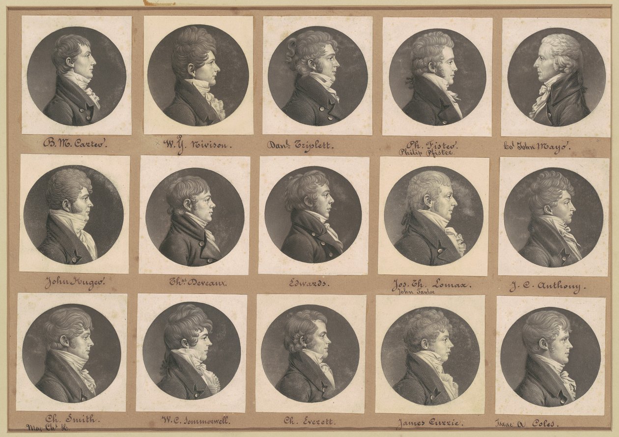 Saint-Mémin Collection of Portraits, Group 41 by Charles B. J. Févret de Saint Mémin