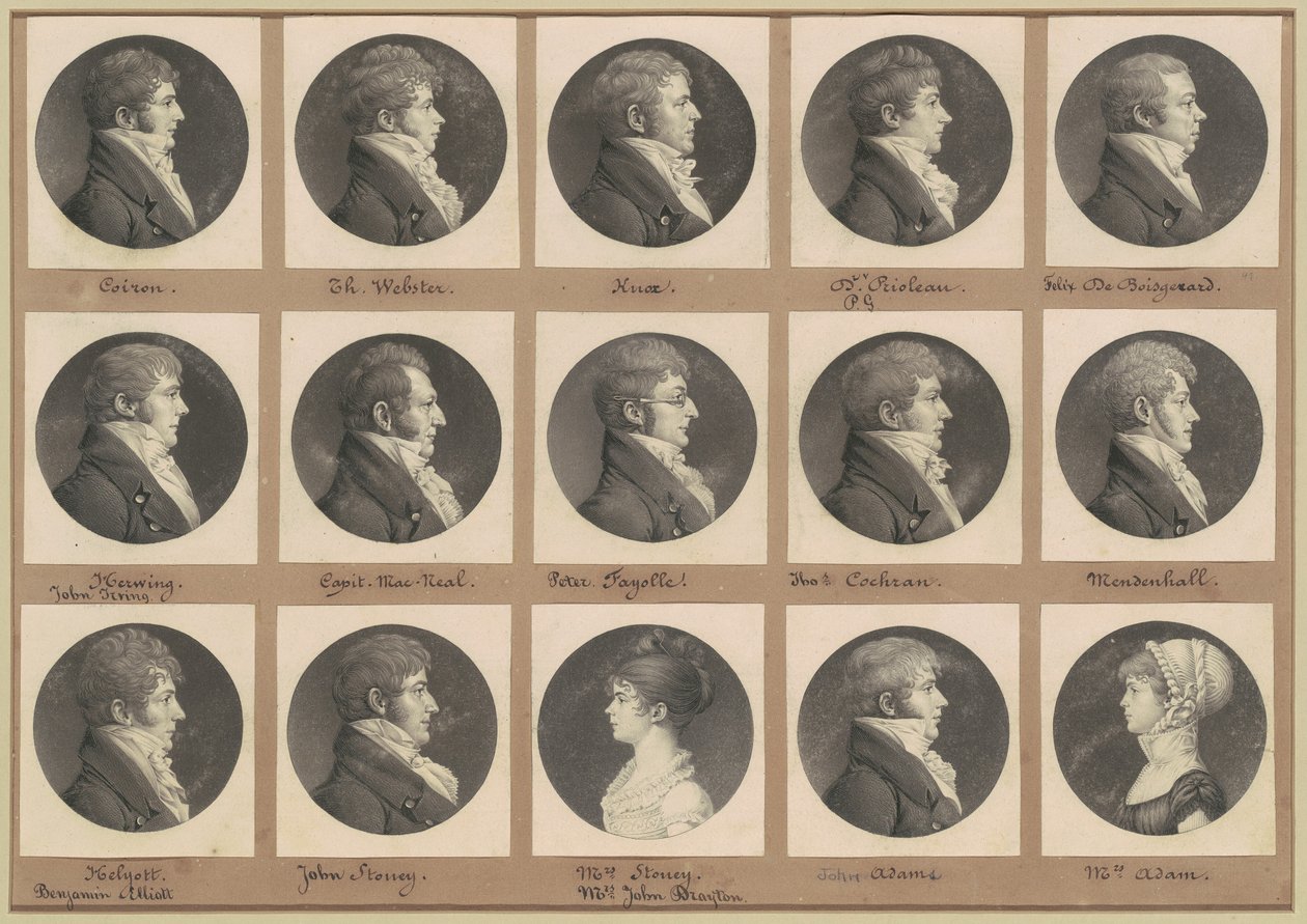 Saint-Mémin Collection of Portraits, Group 47 by Charles B. J. Févret de Saint Mémin