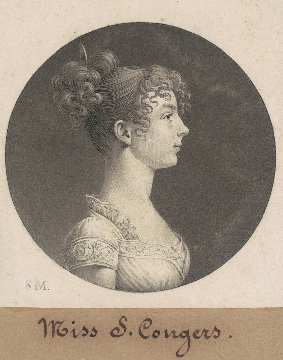 Sarah C. Conyers by Charles B. J. Févret de Saint Mémin