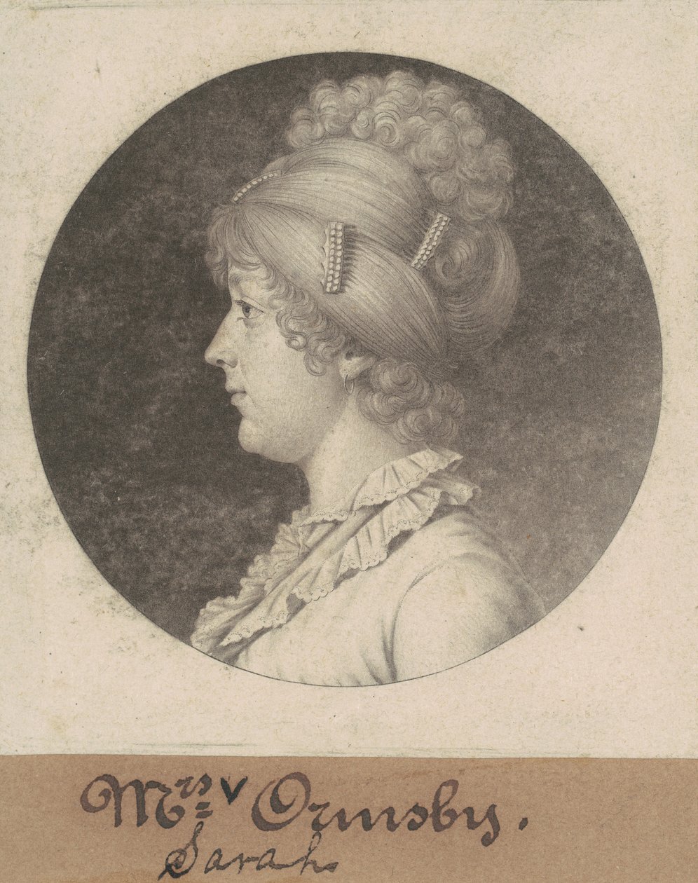 Sarah Mahon Ormsby by Charles B. J. Févret de Saint Mémin