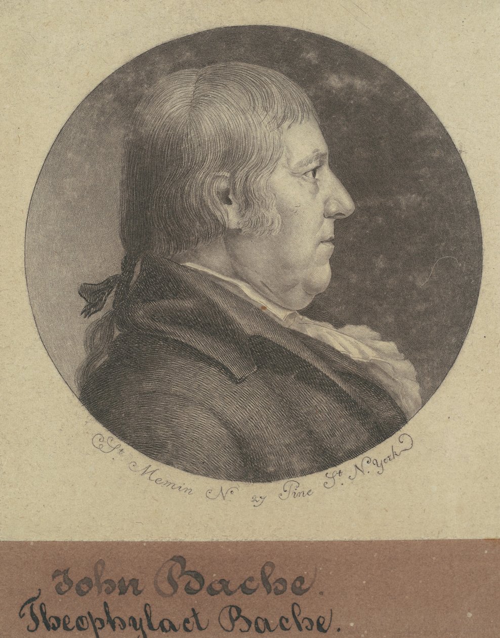 Theophylact Bache by Charles B. J. Févret de Saint Mémin