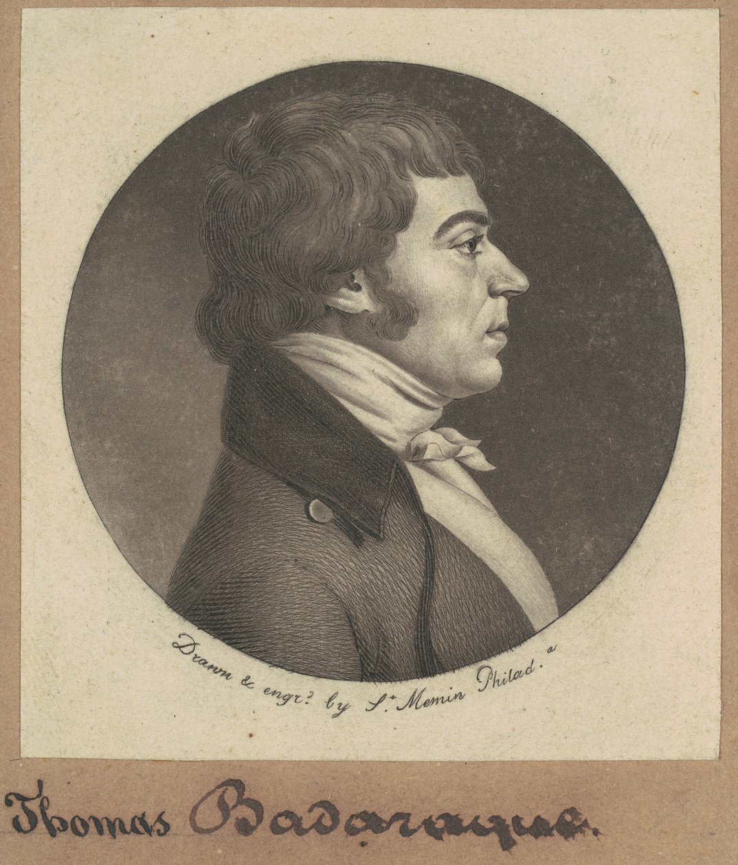 Thomas Badaraque by Charles B. J. Févret de Saint Mémin