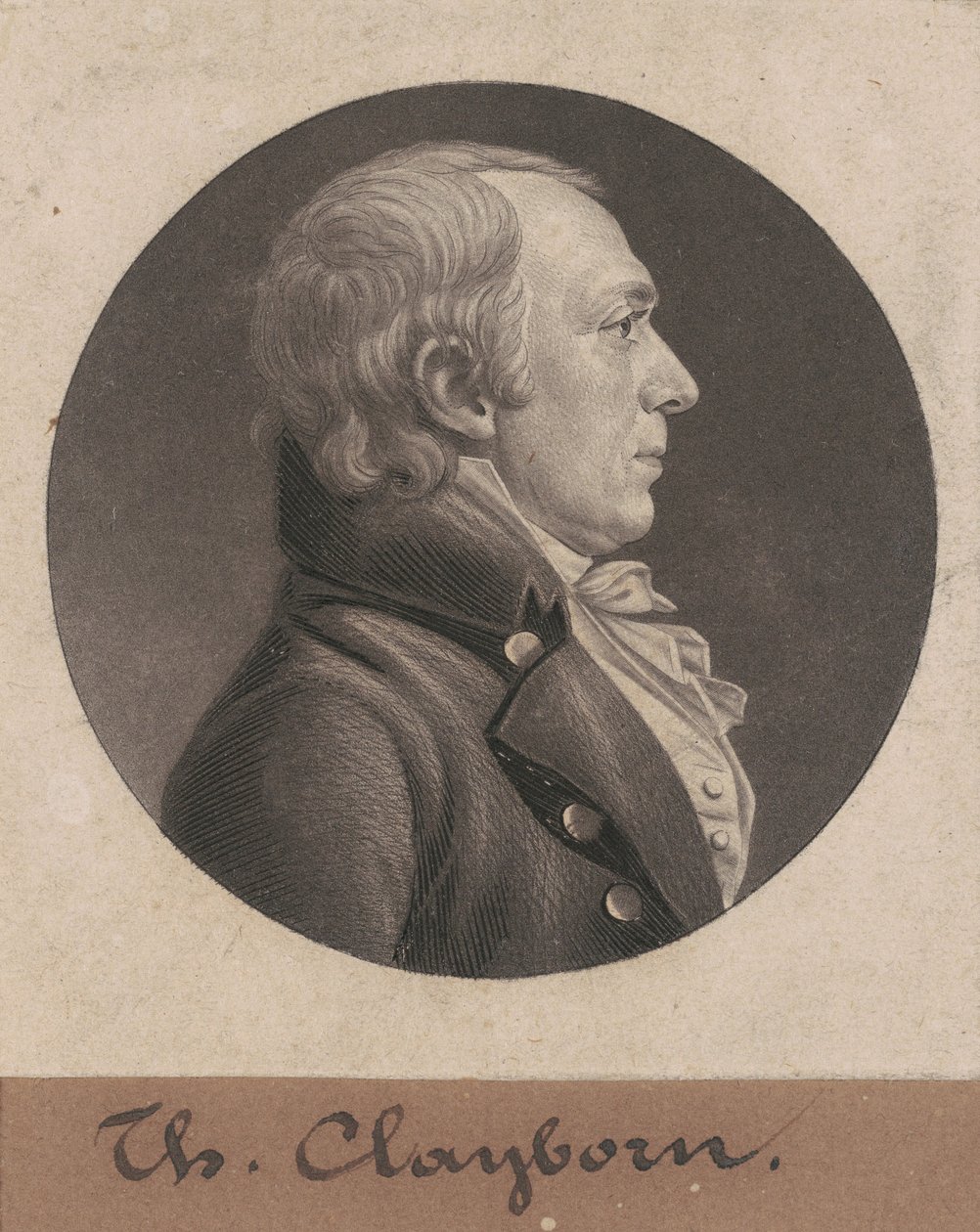 Thomas Claiborne by Charles B. J. Févret de Saint Mémin