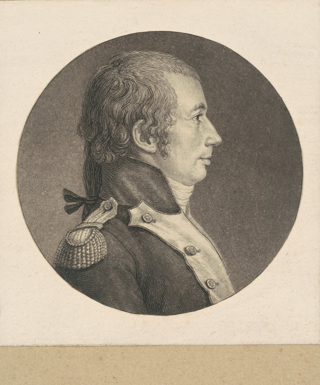 Unidentified Colonel of the French Infantry by Charles B. J. Févret de Saint Mémin