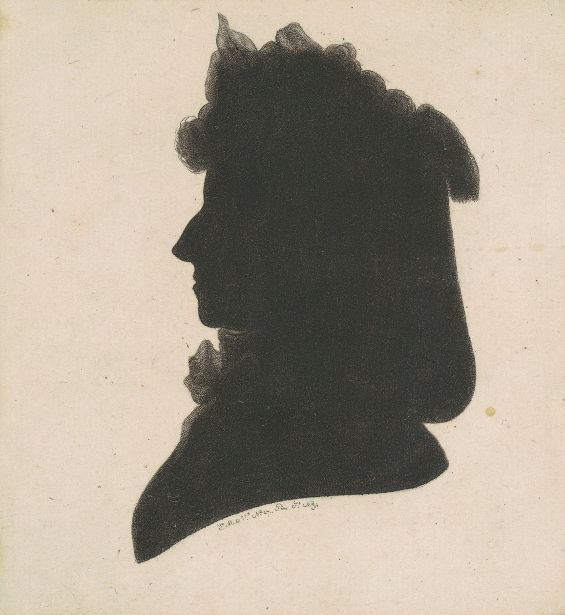 Unidentified Female Silhouette by Charles B. J. Févret de Saint Mémin