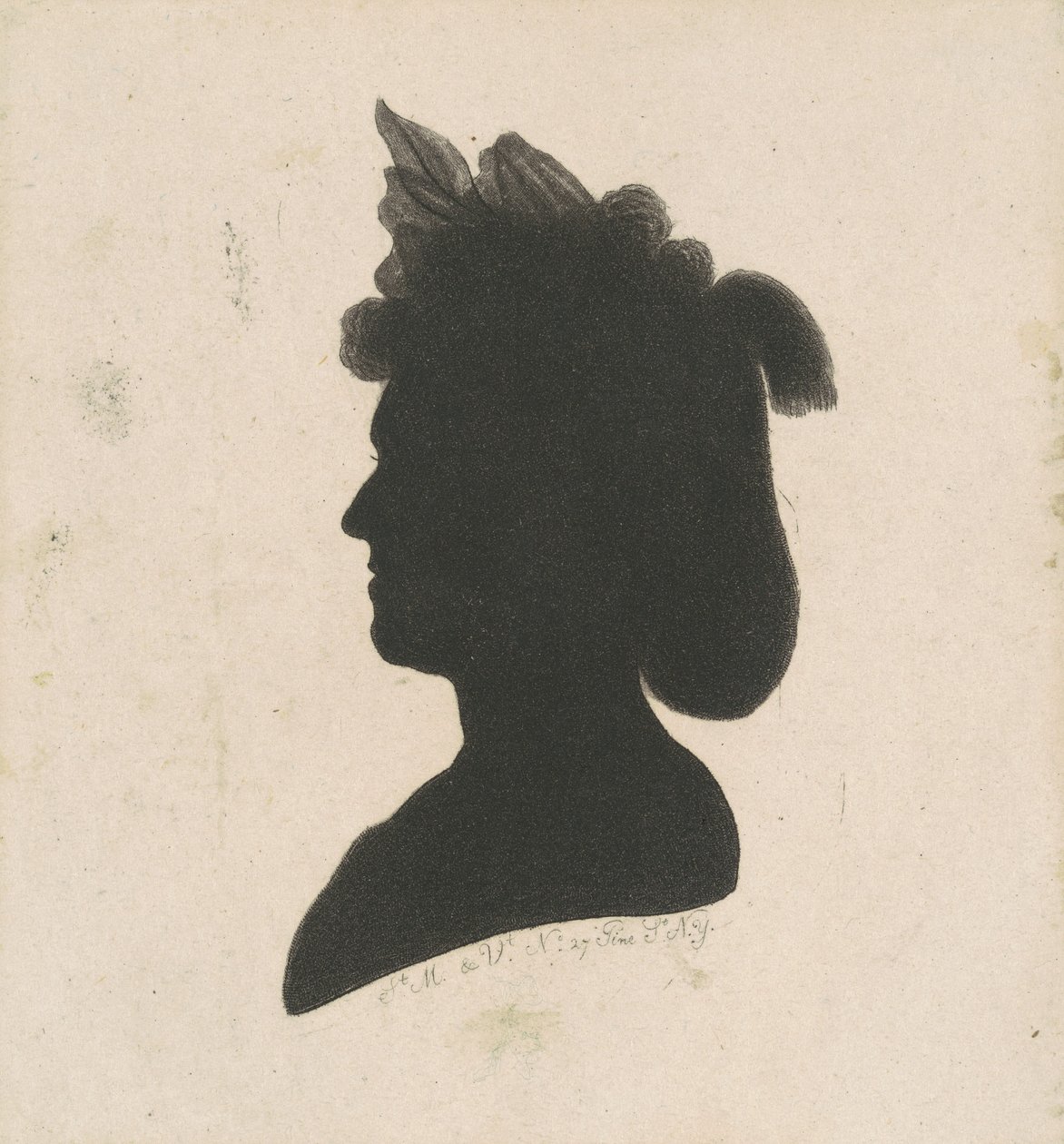 Unidentified Female Silhouette by Charles B. J. Févret de Saint Mémin